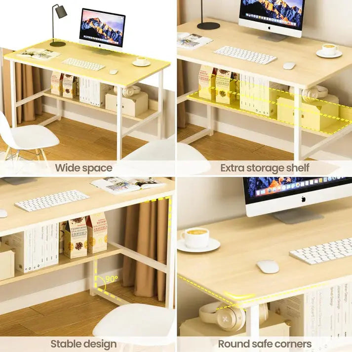 H shape Office Table Best use for study and workstation - Ornate Life