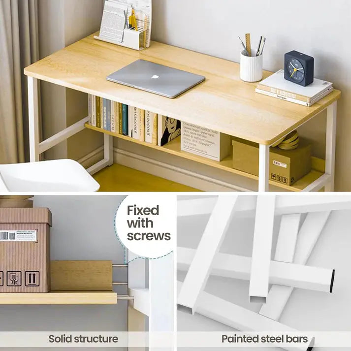 H shape Office Table Best use for study and workstation - Ornate Life